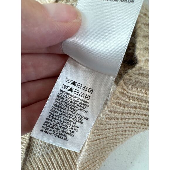 Lucky Brand Camo Cardigan Sweater Beige White Womens S Gorpcore‎ - Picture 8 of 9